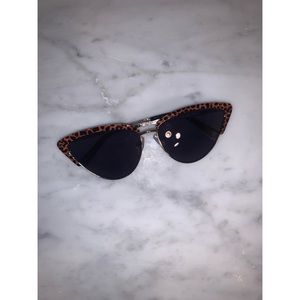 New Princess Polly Leopard Print Cat Eye Sunglasses